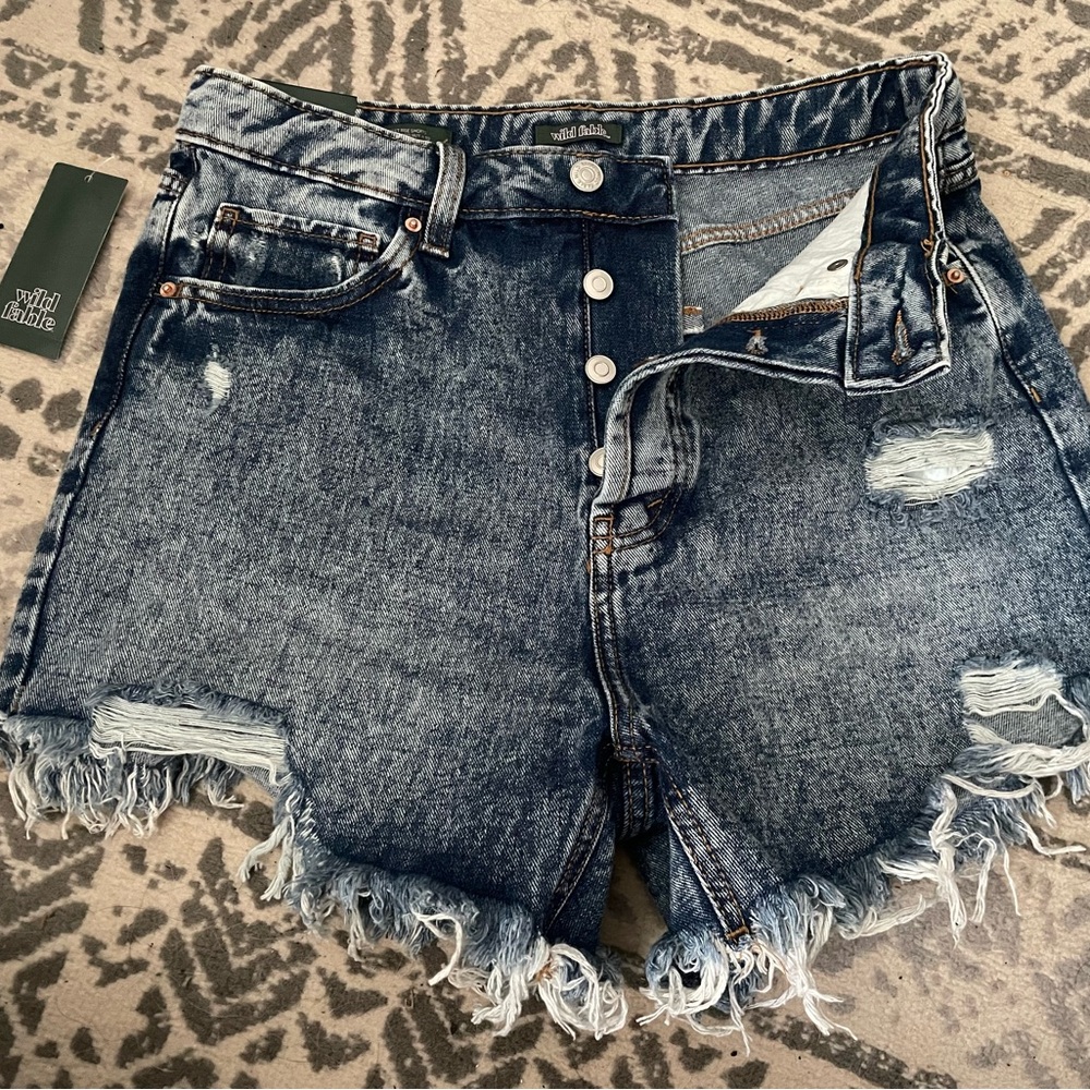 Wild Fable Women's Blue Denim Shorts